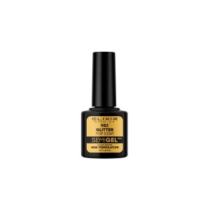 Elixir Make-up Semi Gel Ημιμόνιμο Επαγγελματικό Βερνίκι Νυχιών Νο982 Glitter Top Coat, 8ml
