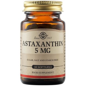 Solgar Astaxanthin 5mg Συμπλήρωμα Διατροφής για την Προστασία των Οφθαλμών από Εκφυλιστικές Αλλοιώσεις, 30 softgels