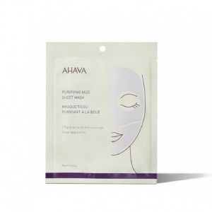 Ahava Time to Clear Purifying Mud Sheet Mask, Μάσκα Προσώπου Με Λάσπη, 18g