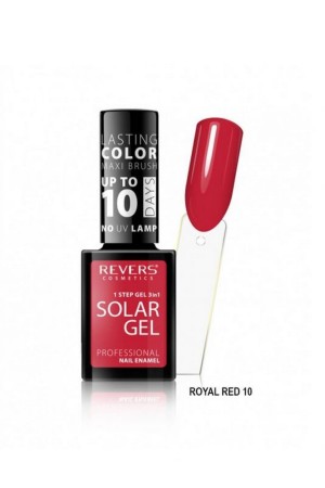Revers Nail Polish Solar Gel Royal Red Ημιμονιμο Βερνικι N10, 10ml