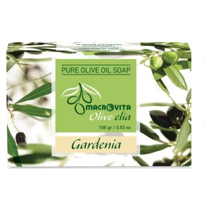 Macrovita Pure Olive Oil Soap Gardenia Φυσικό Σαπούνι Ελαιολάδου Γαρδένια 100gr