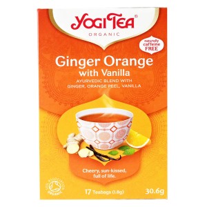 Yogi Tea Ginger Orange with Vanilla Τσάι με Γεύση Τζίντζερ & Βανίλια, 17 φακελάκια