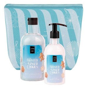Lavish Care Frosted Ginger Cookies Σετ Περιποίησης Frosted Ginger Cookies Bath & Shower Gel, 500ml & Frosted Ginger Cookies Glitter Body Lotion, 300ml, 1σετ