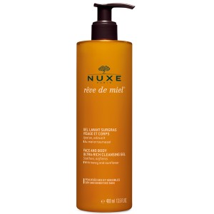 Nuxe Reve De Miel Gel Lavant Surgras Αφρόλουτρο Καθαρισμού Προσώπου & Σώματος Χωρίς Σαπούνι, 400ml