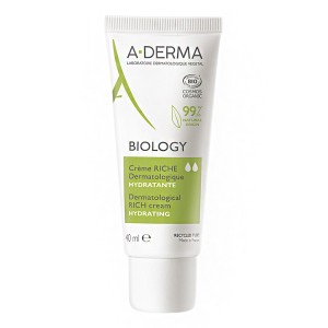 A-Derma Biology Δερματολογική Εμπλουτισμένη Ενυδατική Κρέμα Προσώπου, 40ml
