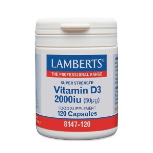 Lamberts Vitamin D3 2000 iu Συμπλήρωμα Διατροφής Βιταμίνης D, 120caps