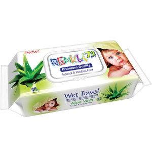 RENKLI ΜΩΡΟΜΑΝΤΗΛΑ ΜΕ ΚΑΠΑΚΙ  72τεμ. - (ALOE VERA) (PREMIUM SERIES)