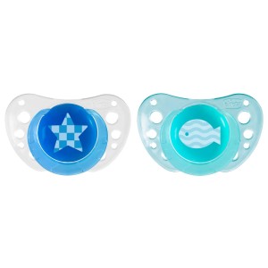 Chicco PhysioForma Air Ορθοδοντική Πιπίλα Σιελ Αστέρι & Ψαράκι 6-16m+, 2τμχ