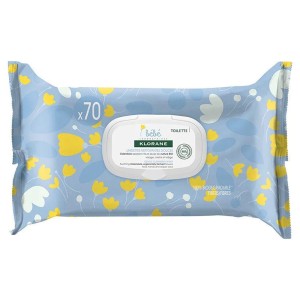 Klorane Bebe Gentle Cleansing Wipes Απαλά Μαντηλάκια Καθαρισμού με Καλέντουλα, 70τμχ