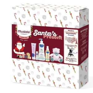Mustela Promo Santas Present με Gentle Cleansing Gel 500ml, Baby Oil 100ml, Κρέμα Αλλαγής Πάνας 50ml, Κρέμα Σώματος 50ml & Δώρο Λούτρινο Αρκουδάκι, 1τμχ