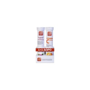 Nutralead Συμπλήρωμα Διατροφής με Cranberry, Βιταμίνη C και Ψευδάργυρο & Δώρο Vitamin C 550mg Συμπλήρωμα Διατροφής με Βιταμίνη C, 20 + 20 Αναβράζοντα Δισκία