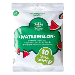 Kaiser Γλειφιτζούρια με Φυτικές Ίνες & Βιταμίνες Καρπούζι, 10τμχ