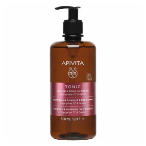 Apivita Womens Tonic Shampoo EcoPack Τονωτικό Σαμπουάν κατά της Τριχόπτωσης για Γυναίκες με Hippophae TC & Δάφνη, 500ml