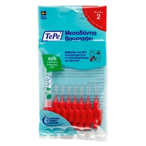 TePe Original Μεσοδόντια Βουρτσάκια 0.5mm Κόκκινο, 8τμχ