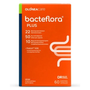 Olonea Bacteflora Plus Συμπλήρωμα Διατροφής για την Εξισορρόπηση του Εντερικού Μικροβιώματος, 60κάψουλες