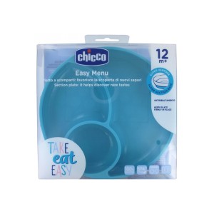 Chicco Πιάτο με Χωρίσματα Σιέλ 12m+