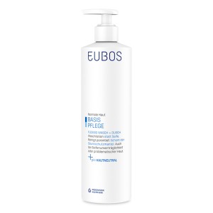 Eubos Liquid Blue Washing Emulsion Χωρίς άρωμα - Υγρό Καθαρισμού Προσώπου Σώματος, 400ml
