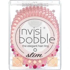 Invisibobble Slim British Royal Royal Fudge Rose Λαστιχάκια Μαλλιών 3 Τεμάχια