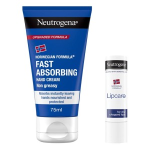 Neutrogena Promo Box με Κρέμα Χεριών Άμεσης Απορρόφησης, 75ml & Lipcare Ενυδατικό Στικ Χειλιών, 4,8g, 1σετ