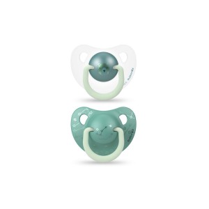 Suavinex Night & Day Ανατομικές Σιλικόνης Bear Green 6-18m 2τμχ