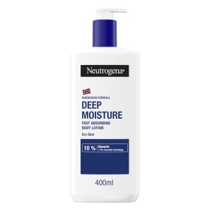 Neutrogena® Deep Moisture Fast Absorbing Body Lotion Γαλάκτωμα Βαθιάς Ενυδάτωσης Άμεσης Απορρόφησης, 400ml