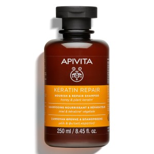 Apivita Keratin Repair Σαμπουάν Θρέψης & Επανόρθωσης για Ξηρά, Ταλαιπωρημένα Μαλλιά, 250ml