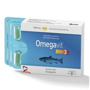 Uplab Omegavit Epa & Dha Συμπλήρωμα Διατροφής με Ωμέγα-3 Λιπαρά Οξέα 1000mg, 30 Κάψουλες