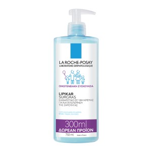 La Roche Posay Lipikar Surgras Family Size Καθαρισμός Σώματος για το Ξηρό Δέρμα Δώρο 300ml Επιπλέον Προϊόν, 750ml