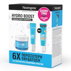 Neutrogena Hydro Boost Set Με Water Gel 50ml & Κρέμα Ματιών 15ml & Δώρο Mini Hydrofluid SPF50 15ml, 1σετ