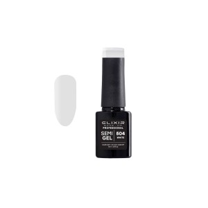 Elixir Make-up Semi Gel Ημιμόνιμο Επαγγελματικό Βερνίκι Νυχιών Νο504 White, 5ml