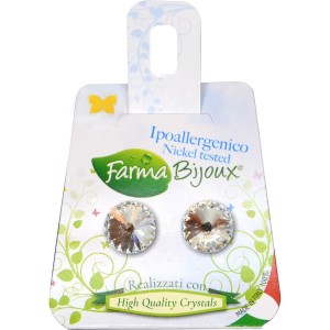 Farma Bijoux Υποαλλεργικά Σκουλαρίκια Rivolo Crystal 10mm, 1 ζευγάρι
