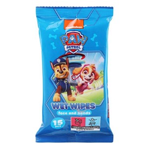 Paw Patrol Υγρά Μαντηλάκια Καθαρισμού για Πρόσωπο & Σώμα, 15τμχ