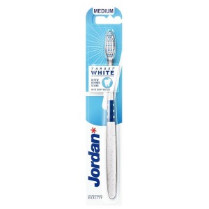 Jordan Target White Medium Μέτρια Οδοντόβουρτσα Λευκή, 1τμχ