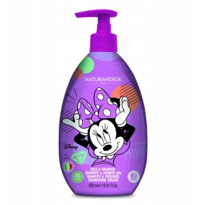 NaturaVerde Disney Παιδικό Αφρόλουτρο & Σαμπουάν Minnie σε Μορφή Gel, 500ml