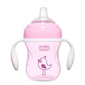 Chicco Transition Cup 4m+ Για Εύκολη Μετάβαση σε Ποτήρι Ροζ, 200ml 