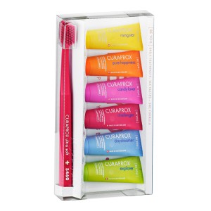 Curaprox Be You Six Taste Pack, Οδοντόκρεμες 6x10ml + Μαλακή Οδοντόβουρτσα