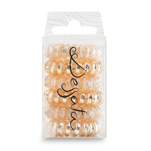 Dessata Hair Ties Set Λαστιχάκια Μαλλιών Χρυσαφί Μεταλλιζέ, 6τμχ