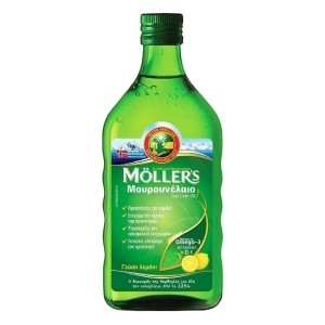 Mollers Μουρουνέλαιο Παραδοσιακό Μουρουνέλαιο σε Υγρή Μορφή με Γεύση Λεμόνι, 250ml