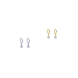 Ro-Ro Accessories Σκουλαρίκι Κρίκος Κρεμαστό Δάκρυ, EF005, 2.5 cm, 1 ζεύγος