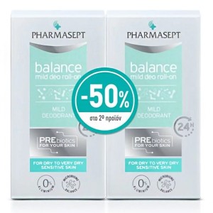 Pharmasept Promo Balance Mild Deo Αποσμητικό 24h σε Roll-On Χωρίς Αλουμίνιο, 100ml