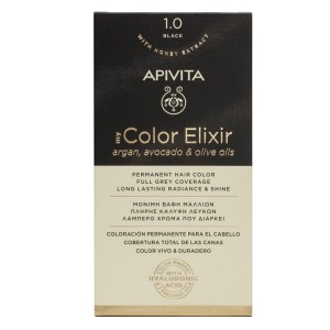 Apivita My Color Elixir Μόνιμη Βαφή Μαλλιών No 1.00 Μαύρο, 125ml