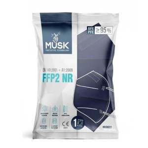 Musk Meltblown Protective Mask FFP2 NR Προστατευτική Μάσκα μιας Χρήσης 1 Τμχ Μπλε