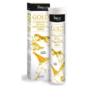 Inoplus Gold Vitamin C 1500mg + Vitamin D3 2000iu 20 αναβράζοντα δισκία