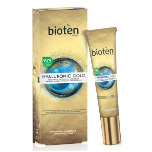 Bioten Hyaluronic Gold Αντιρυτιδική Κρέμα Ματιών με Υαλουρονικό Οξύ, 15ml