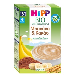 Hipp Βρεφική Κρέμα Μπανάνα & Κακάο 6m+, 200gr
