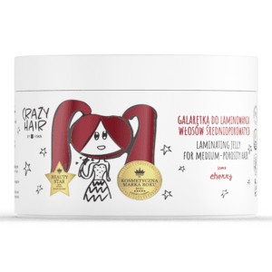 Hiskin Crazy Hair Laminating Gel for Medium Porosity Hair Μάσκα Μαλλιών Cherry, 300ml