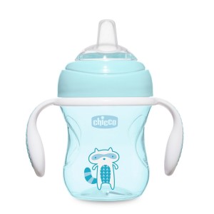 Chicco Transition Cup 4m+ Για Εύκολη Μετάβαση σε Ποτήρι Μπλε, 200ml 