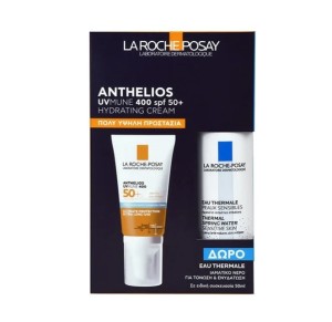 La Roche-Posay Promo Anthelios UVMUNE400 SPF50+ Hydrating Cream με Άρωμα, 50ml & Δώρο Eau Thermale Ιαματικό Νερό, 50ml, 1σετ