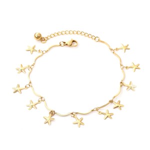 Medisei Dalee Starfish Αλυσίδα Ποδιού σε Χρυσό Χρώμα, 1τμχ