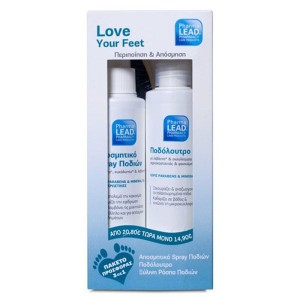 PharmaLead Love Your Feet  Αποσμητικό Spray Ποδιών 150ml +  Ποδόλουτρο 150ml + Ξύλινη Ράσπα Ποδιών